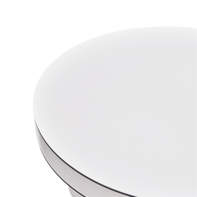 Pemberly Row Handmade Transitional White Glossy Coffee Table