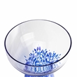 Pemberly Row Dottie Dots Transitional Glass Cocktail in Blue (Set of 4)
