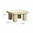 Pemberly Row Modern / Contemporary High-gloss Cream Coffee Table
