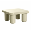 Pemberly Row Modern / Contemporary High-gloss Cream Coffee Table