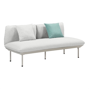 Pemberly Row Handmade Transitional Light Gray Outdoor Loveseat