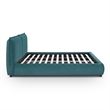 Pemberly Row Contemporary Teal Faux Mohair Upholstered King Bed