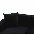 Pemberly Row Transitional Black Velvet Upholstered Sectional - LAF