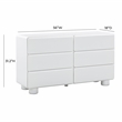 Pemberly Row Modern / Contemporary White Finish 6-Drawer Dresser