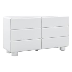 Pemberly Row Modern / Contemporary White Finish 6-Drawer Dresser