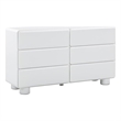 Pemberly Row Modern / Contemporary White Finish 6-Drawer Dresser