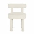 Pemberly Row Handmade Transitional Cream Boucle Dining Chair