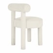 Pemberly Row Handmade Transitional Cream Boucle Dining Chair
