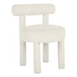 Pemberly Row Handmade Transitional Cream Boucle Dining Chair