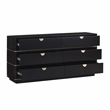 Pemberly Row Handmade Transitional Black Finish 6 Drawer Dresser