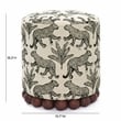 Pemberly Row Taupe Leopard Jacquard Ottoman - 15.7