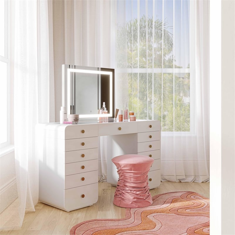 Pemberly Row Contemporary LED Panel Vanity Mirror - 25