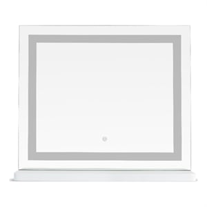 Pemberly Row Contemporary LED Panel Vanity Mirror - 25&quotW x 7.9&quotD x 22&quotH