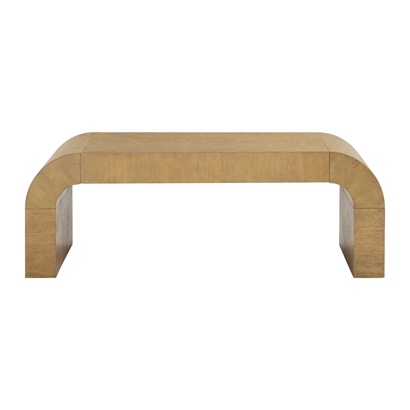 Pemberly Row Contemporary Hump Natural Coffee Table - 46