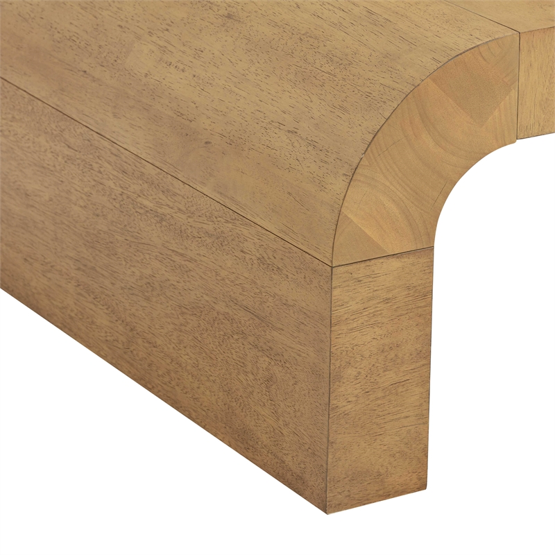 Pemberly Row Contemporary Hump Natural Coffee Table - 46