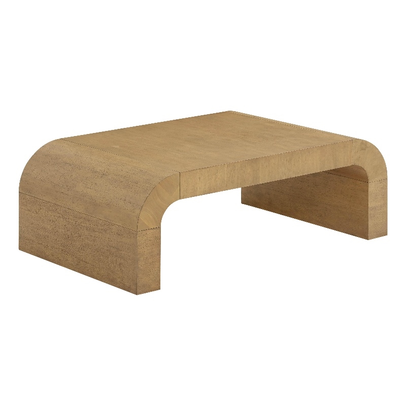 Pemberly Row Contemporary Hump Natural Coffee Table - 46