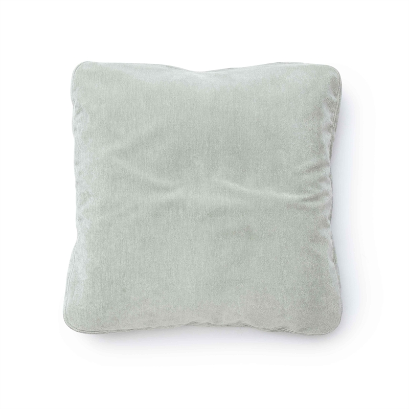 Pemberly Row Mint Green Upcycled Chenille 24 x 24 inch Square Floppy Pillow