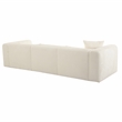 Pemberly Row Fluffy Oversized Fabric Modular Right-Arm Facing Sectional in Cream