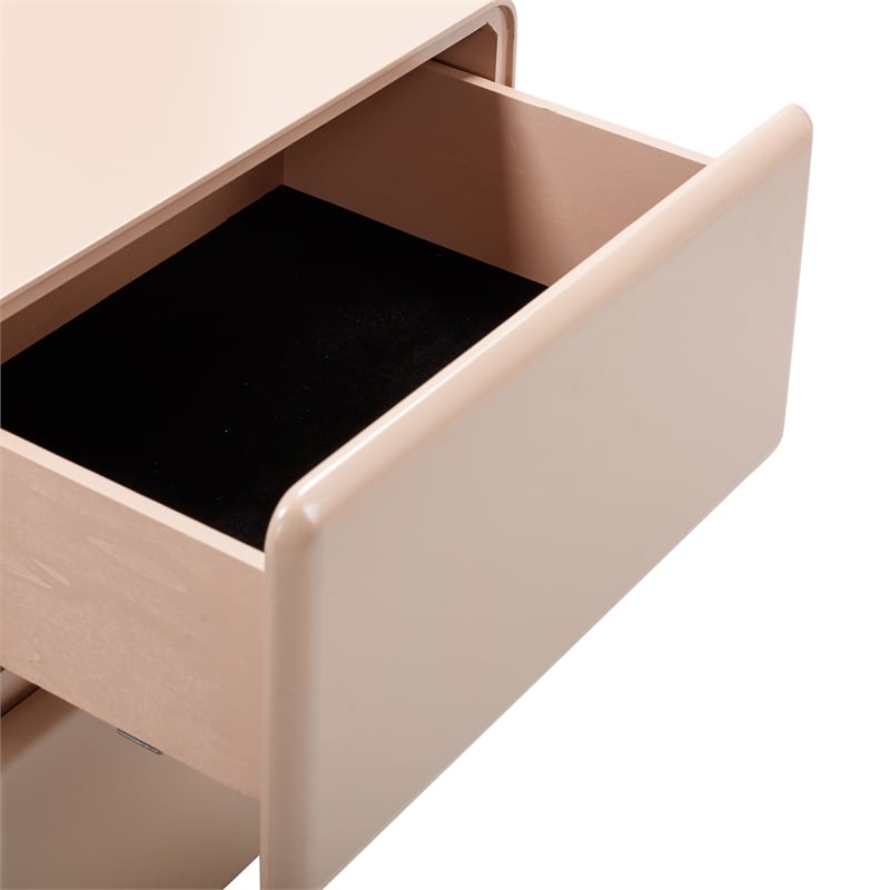 Pemberly Row Handmade Modern / Contemporary Taupe Nightstand