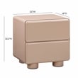 Pemberly Row Handmade Modern / Contemporary Taupe Nightstand