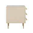 Pemberly Row Contemporary Taupe 3-Drawer Nightstand - 28