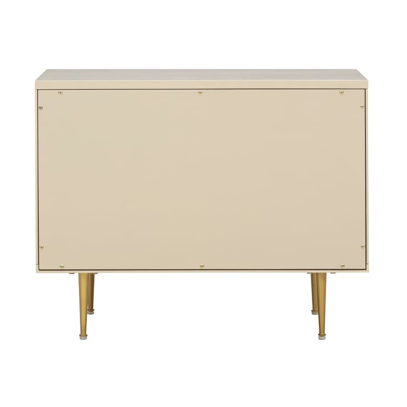 Pemberly Row Contemporary Taupe 3-Drawer Nightstand - 28