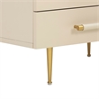 Pemberly Row Contemporary Taupe 3-Drawer Nightstand - 28