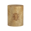 Pemberly Row Contemporary Natural Burl Drum Side Table - 16