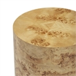 Pemberly Row Contemporary Natural Burl Drum Side Table - 16