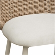 Pemberly Row Handmade Contemporary Cream Outdoor Dining Chair