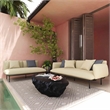 Pemberly Row Handmade Modern Transitional Beige Outdoor Sofa