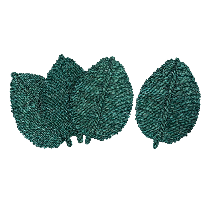 Pemberly Row Transitional Leaf Green Seagrass Placemat - Set of 4