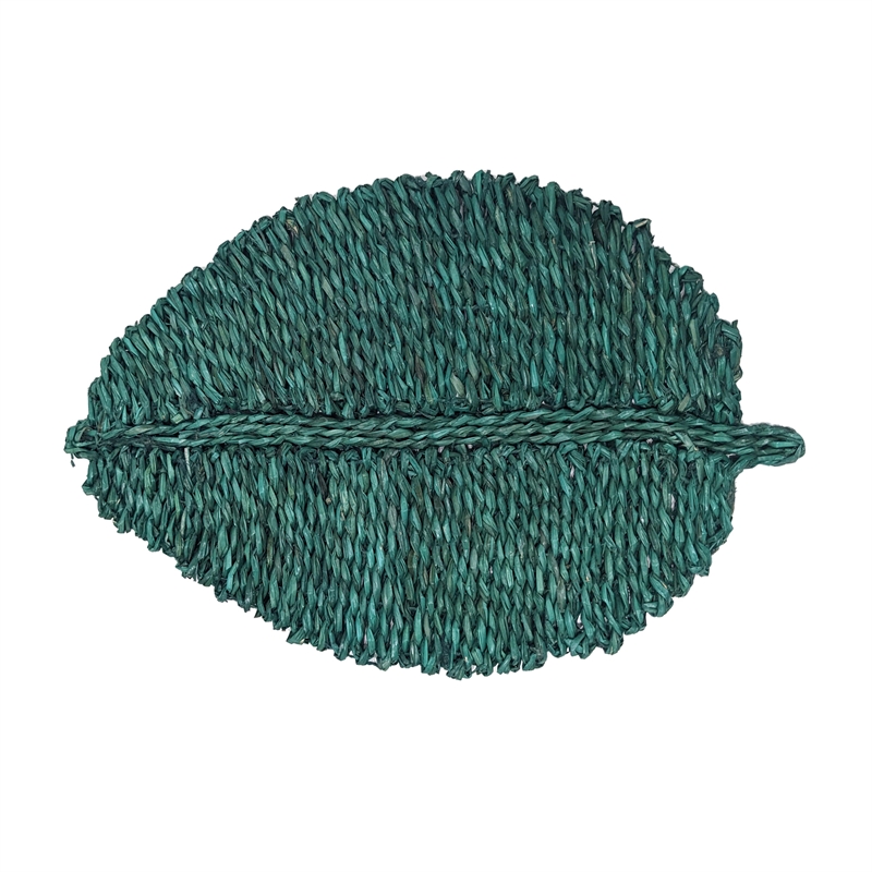 Pemberly Row Transitional Leaf Green Seagrass Placemat - Set of 4