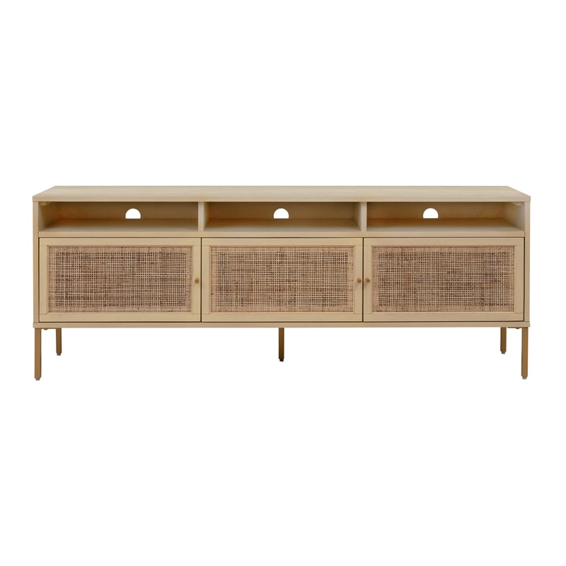 Pemberly Row Transitional Wooden Media Console - 62.5