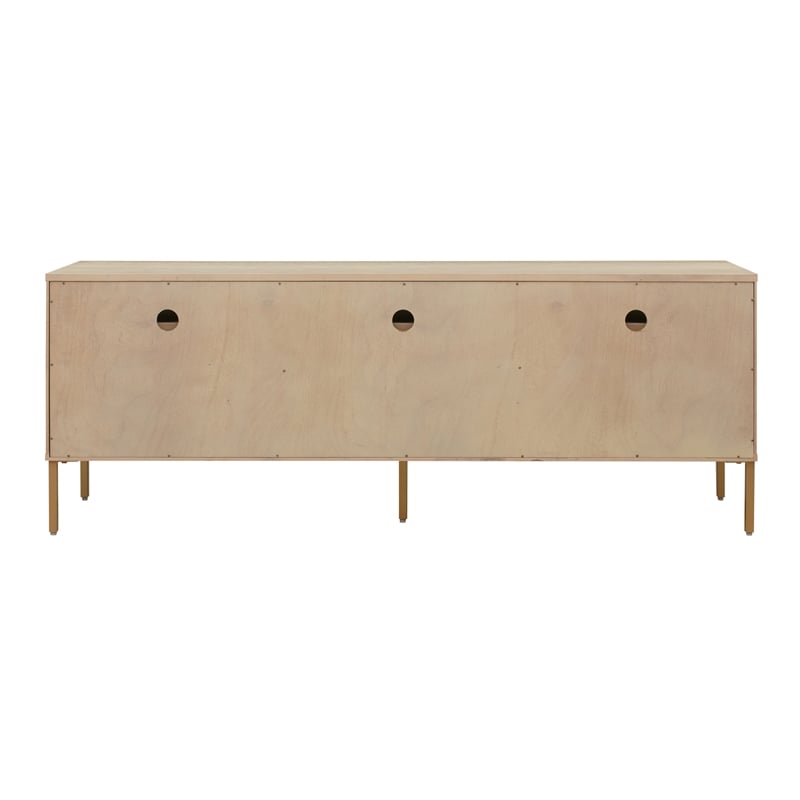 Pemberly Row Transitional Wooden Media Console - 62.5