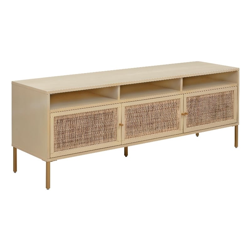 Pemberly Row Transitional Wooden Media Console - 62.5