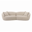 Pemberly Row Transitional Two-Tone Textured Boucle Sectional