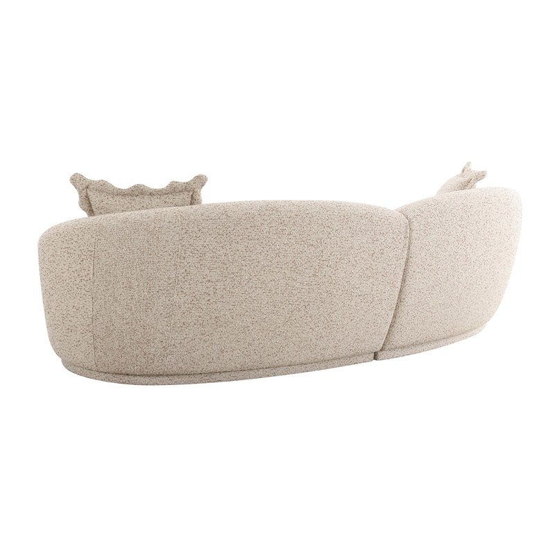 Pemberly Row Transitional Two-Tone Textured Boucle Sectional