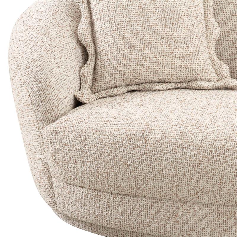 Pemberly Row Transitional Two-Tone Textured Boucle Sectional