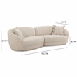 Pemberly Row Transitional Two-Tone Textured Boucle Sectional