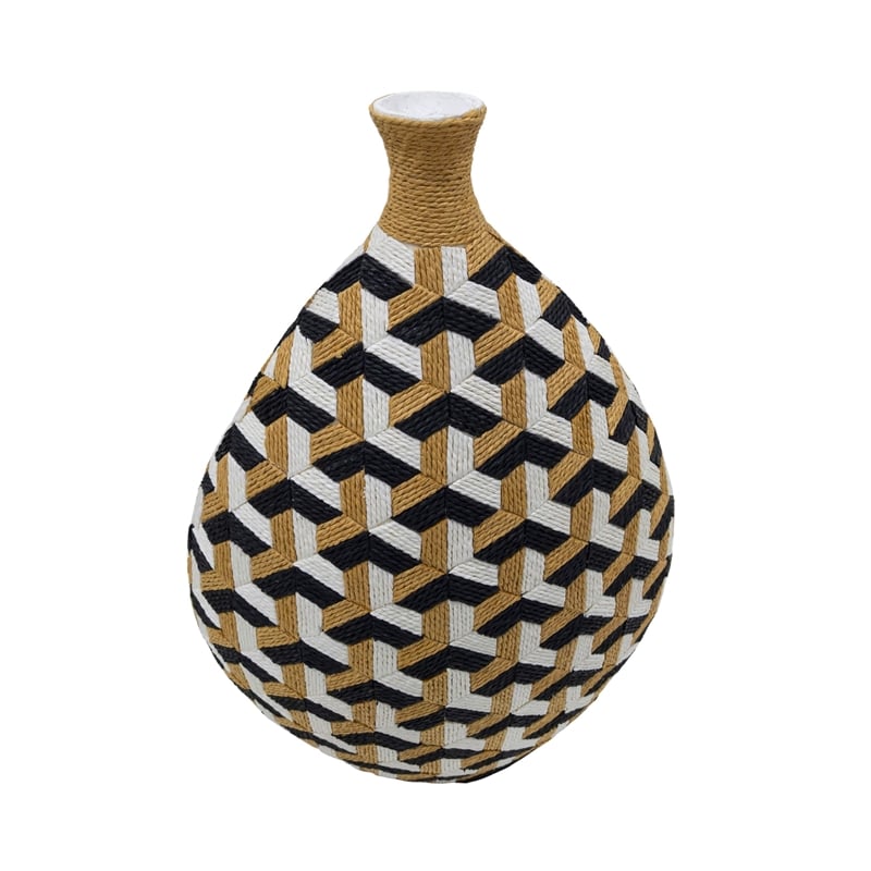 Pemberly Row Modern Transitional Cubism Decorative Paper Vase