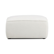 Pemberly Row Contemporary Sand Upcycled Linen Ottoman - 39