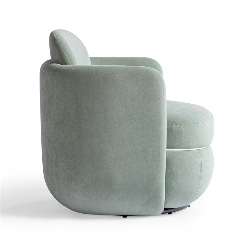 Pemberly Row Mint Green Velvet Swivel Chair - 30.8
