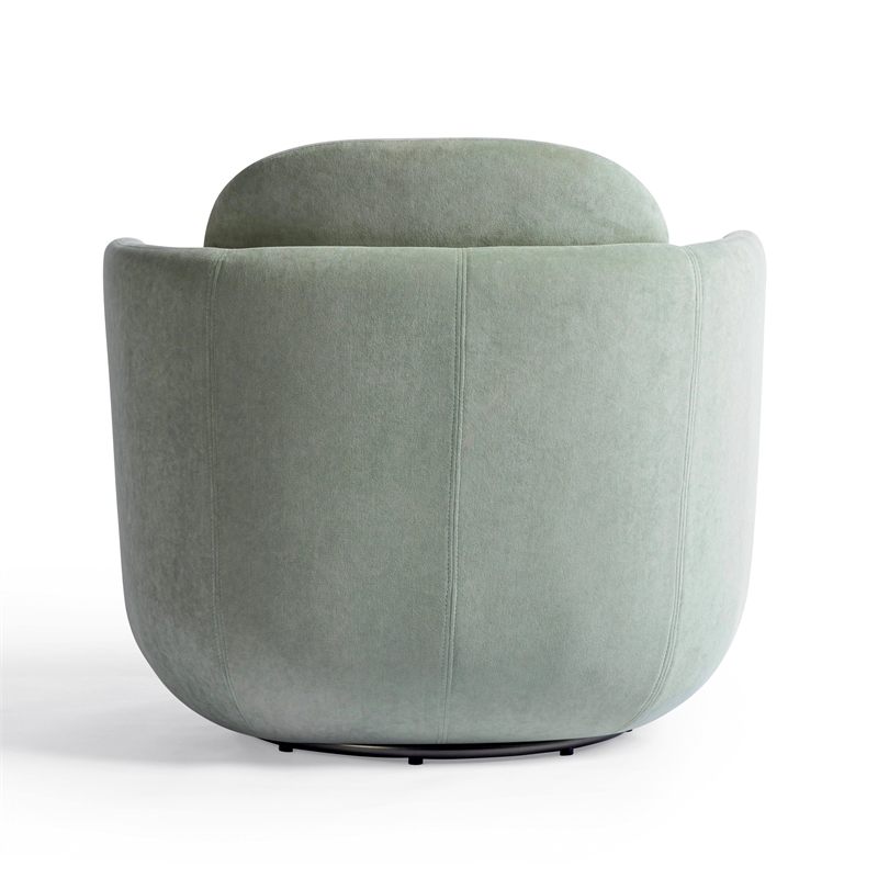 Pemberly Row Mint Green Velvet Swivel Chair - 30.8