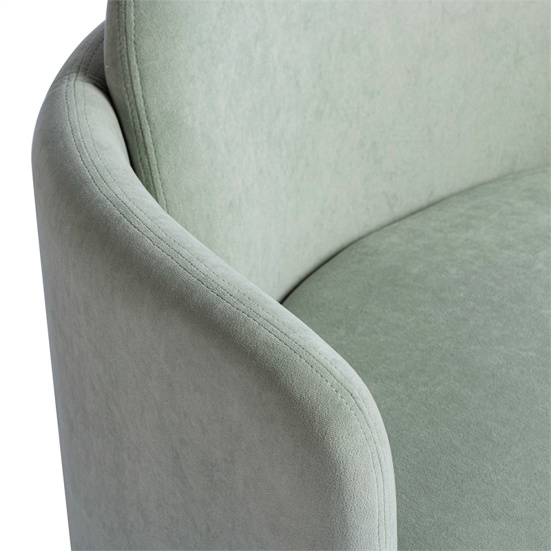 Pemberly Row Mint Green Velvet Swivel Chair - 30.8