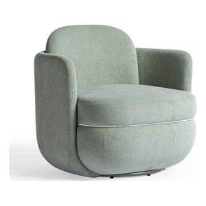Pemberly Row Mint Green Velvet Swivel Chair - 30.8&quotW x 27.2&quotD x 29.4&quotH