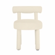 Pemberly Row Handmade Transitional Cream Velvet Dining Chair