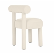 Pemberly Row Handmade Transitional Cream Velvet Dining Chair