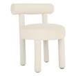 Pemberly Row Handmade Transitional Cream Velvet Dining Chair