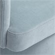 Pemberly Row Faded Blue Upcycled Chenille Rolling Desk Chair